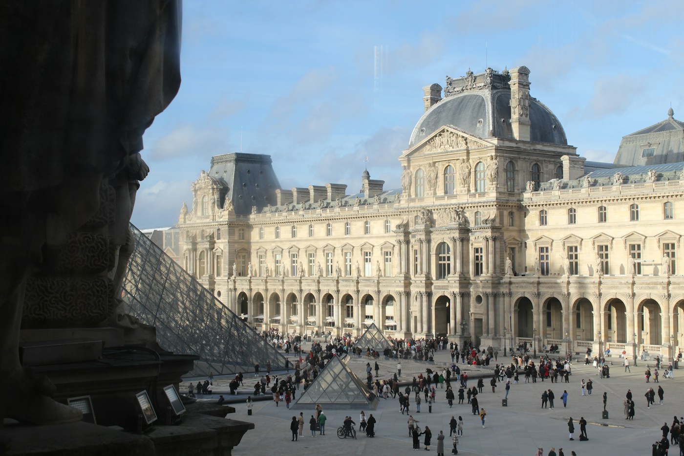 The Louvre courtyard in Paris